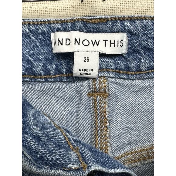 Women’s Denim Barrel Leg Jeans And Now This Sz 6 Tapered Medium Rise Cargo - Picture 8 of 16